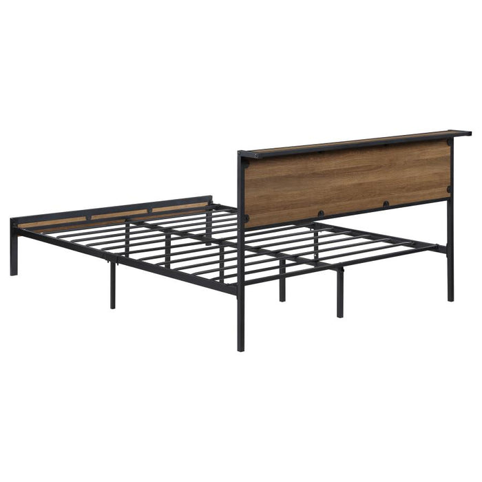 Ricky Bed Light Oak and Black