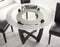 Verano 5 Piece Set (Glass Top Table & 4 Black Side Chairs)