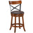 Set of 2 Bar Stools 360-Degree Swivel Dining Bar Chairs with Rubber Wood Legs