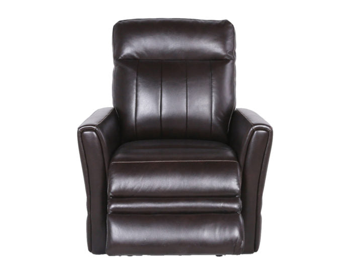 Coachella Dual-Power Leather Recliner, Brown