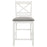 Hollis X-Back Counter Height Dining Chairs White and Grey (Set of 2)