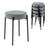 Bar Stools Set of 4 Upholstered Kitchen Stools with Foot Pads