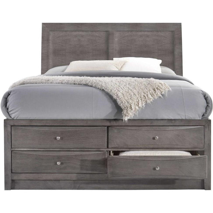 Emily Gray Storage Platform Bed