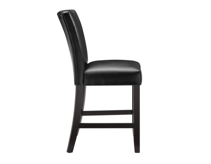 Carrara 24″ Counter Stool, Black Leatherette