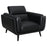 Shania Track Arms Chair With Tapered Legs Black