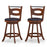 2 Pieces 24/29 inch Swivel Bar Stools with Curved Backrest and Seat Cushions