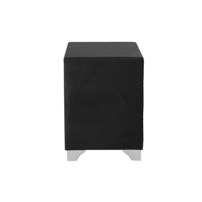 Melody 2-drawer Upholstered Nightstand Grey