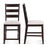 2 Piece Counter Height Bar Stool Set with Padded Seat and Rubber Wood Legs