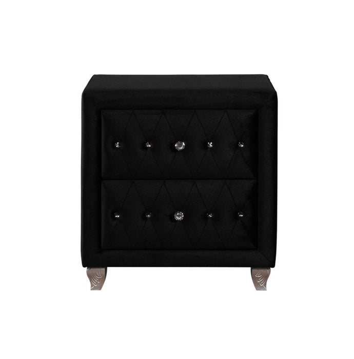 Deanna 2-drawer Rectangular Nightstand Black