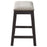 Elliston Backless Counter Height Saddle Bar Stool Dark Grey and Beige (Set of 2)