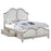 Evangeline Storage Bed with LED Headboard Silver Oak and Ivory