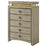 Giselle 6-Drawer Bedroom Chest With LED Rustic Beige