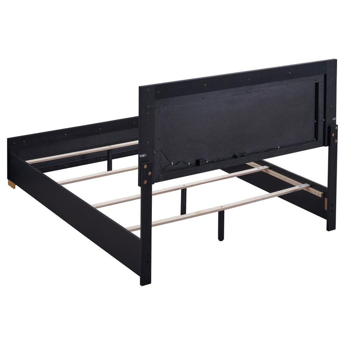 Marceline Queen Bed with LED Headboard Black