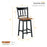 24.5 Inches Set of 2 Swivel Bar Stools with 360° Swiveling