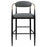 Tina Metal Pub Height Bar Stool with Upholstered Back and Seat set of 2