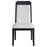 Brookmead Upholstered Dining Side Chair Ivory and Black (Set of 2)