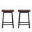 24 Inch Set of 2 Wood Counter Height Seat Stools for Kitchen Dining and Pub