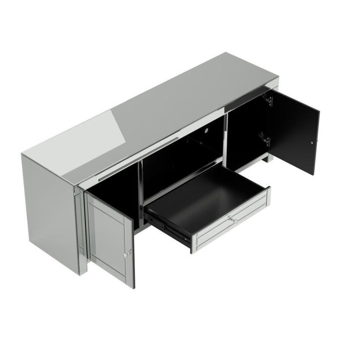 2-Door TV Console Silver