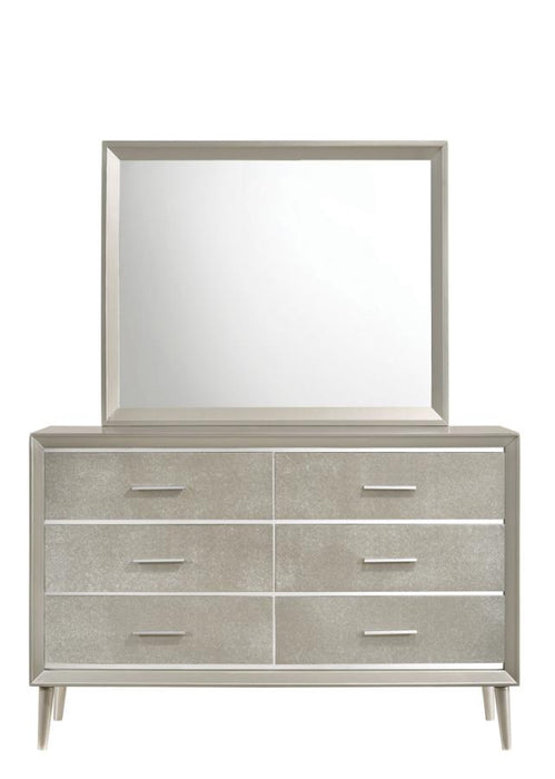 Ramon Dresser Mirror Metallic Sterling