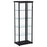 Aero 5-shelf Display Curio Cabinet with LED Lighting Black