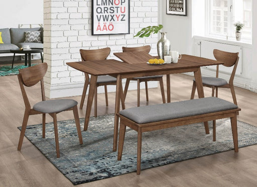 Alfredo Dining Room Set Natural Walnut And Grey