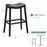 29 Inch Set of 2 Backless Wood Nailhead Barstools with PVC Leather Seat