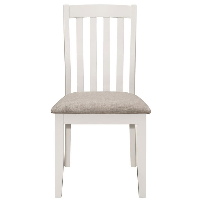 Nogales Vertical Slat Back Dining Side Chair Off White (Set of 2)