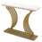 39-Inch Gold Entryway Table Modern Console Table with Faux Marble Tabletop