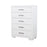 Jessica 5-drawer Chest White