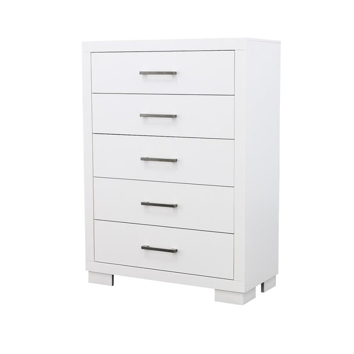 Jessica 5-drawer Chest White