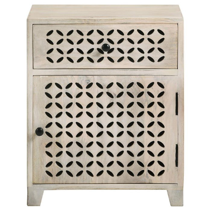 August 1-Door Accent Cabinet White Washed