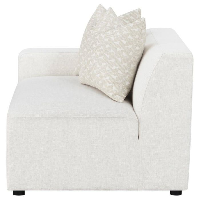 Freddie Upholstered Tight Back LAF Chair Pearl