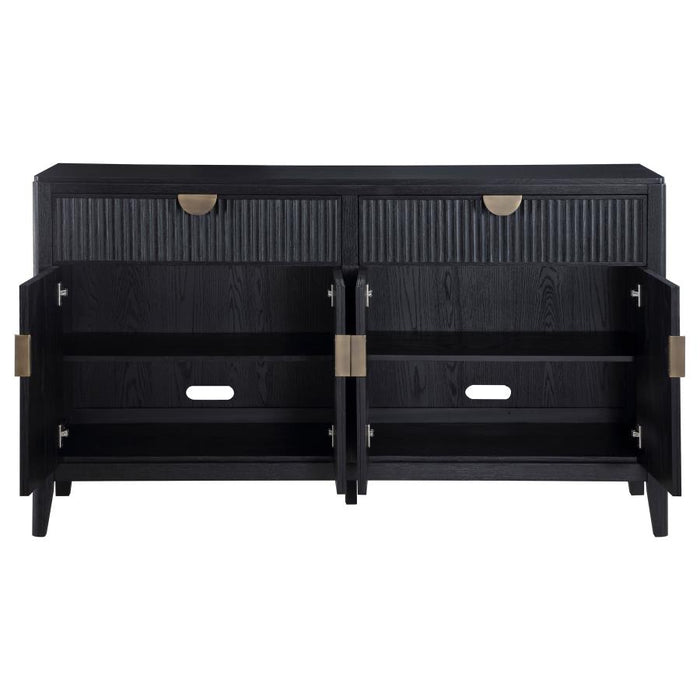 Brookmead 2-Drawer Sideboard Buffet With Storage Cabinet Black