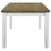 Appleton Rectangular Wood Dining Table Brown Brushed And White