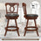 Set of 2 24/30 Inch Swivel Bar Stools with Footrest