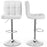 Armless PU Leather Bar Stool with Adjustable Height and Swivel Seat