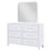 Anastasia 6-drawer Bedroom Dresser with Mirror Pearl White