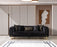 Santana Black Velvet Sofa & Loveseat