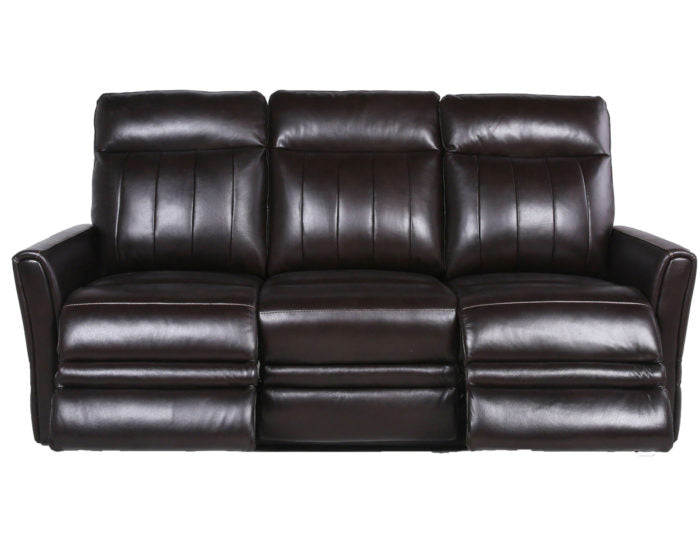 Coachella Leather Dual-Power Reclining Sofa – Brown