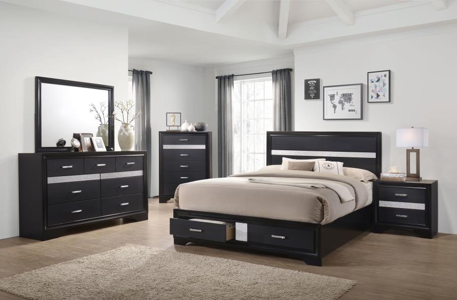 Miranda 2-drawer Storage Bed Black