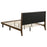 Mays Upholstered Platform Bed Walnut Brown and Grey