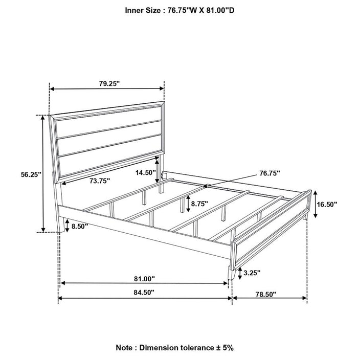 Watson Bed Grey Oak and Black