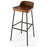 Set of 1/2 29 Inch Industrial Bar Stools with Low Back and Footrests