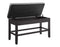 Carrara Black PU Storage Counter Bench