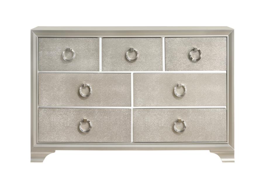 Salford 7-drawer Dresser Metallic Sterling