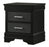 Amalia 2 Drawer Black Nightstand