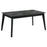 Crestmont Rectangular Dining Table with Faux Marble Top and 16" Self-Storing Extension Leaf Black