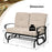 2 Seats Outdoor Swing Glider Chair with Comfortable Cushions