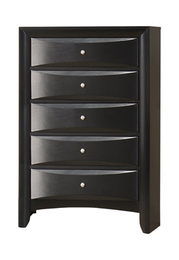 Briana Storage Bedroom Set with Bookcase Headboard Black