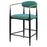 Tina Metal Counter Height Bar Stool with Upholstered Back and Seat